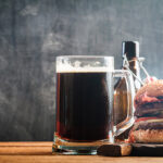 Glass of dark beer at Nosara