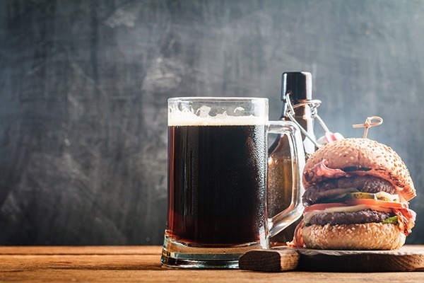 Glass of dark beer at Nosara