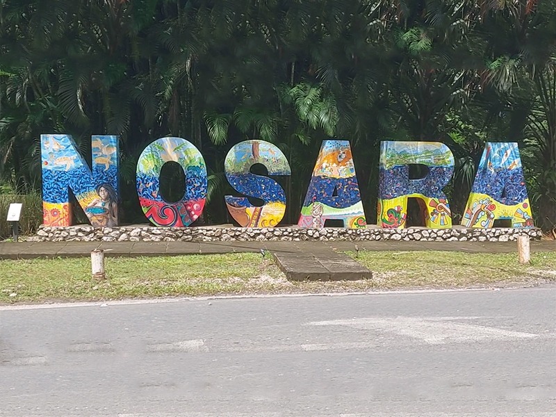 Nosara sign at Guiones beach entrance